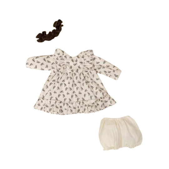 CocoBaby 18" Baby Play Doll Clothing Set – Ruffled Dress by Coco Village