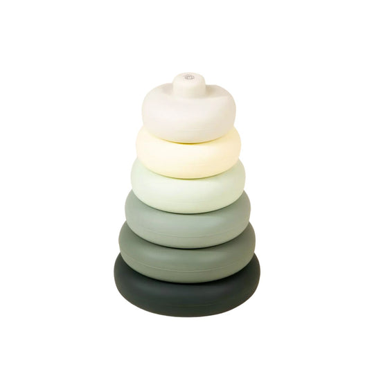 Set of 6 Silicone Stackable Rings by Coco Village