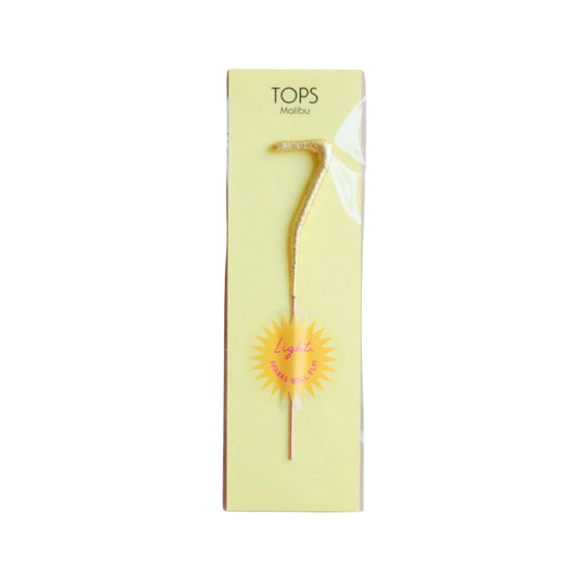Mini Gold Sparkler Number Birthday Candle - 7 by TOPS Malibu