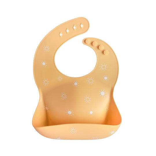 Silicone Baby Bib - Sun Orange by Mushie & Co