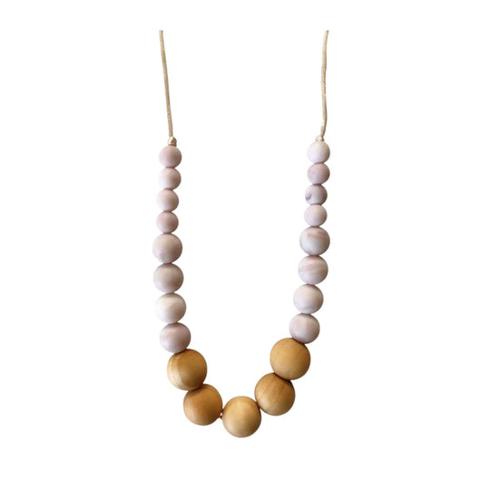 Landon Teething Necklace - Rose Quartz by Chewable Charm