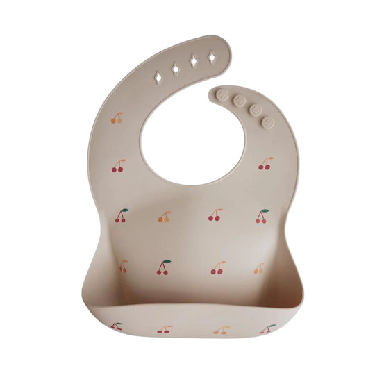 Silicone Baby Bib - Cherries by Mushie & Co