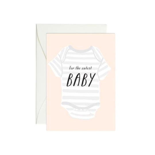 Baby Onesie Enclosure Card by Paula & Waffle