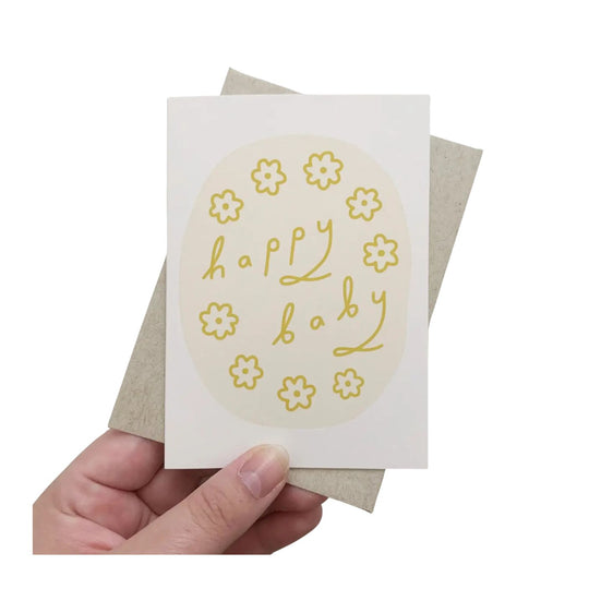 Happy Baby Card by Allie Biddle