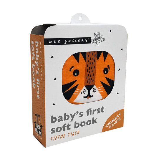 Tiptoe Tiger Cloth Book by Wee Gallery