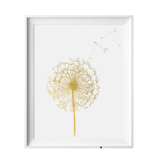 Dandelion - Gold Foil Art Print by Uyeno Miyoshi