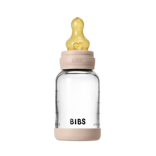 4oz Glass Baby Bottle with Latex Nipple - Blush by BIBS