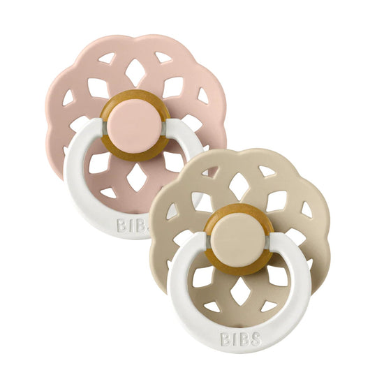 Bibs Boheme Glow Pacifier 2 Pack - Blush + Vanilla