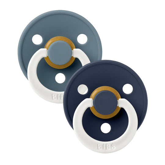 Bibs Glow Pacifier 2 Pack - Petrol + Deep Space