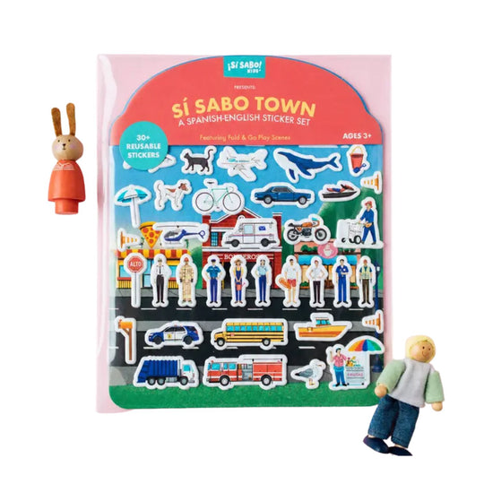 Sí Sabo Town: A Bilingual Reusable Sticker Play Set