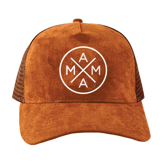 Mama X Trucker Hat - Brown Suede by Tiny Trucker
