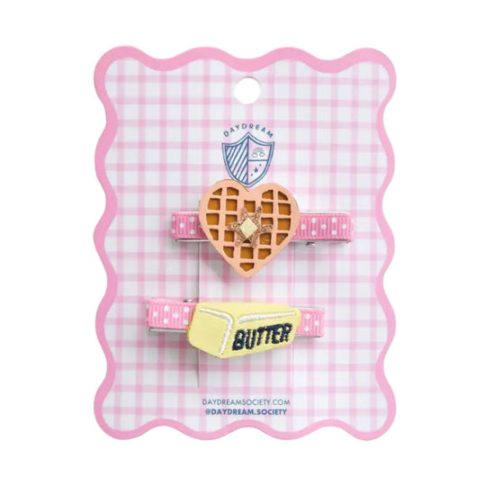 Waffle and Butter Hair Clip Set by Daydream Society