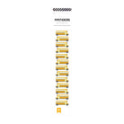 Set of yellow school bus stickers arranged vertically on a white background with 'PipStickers' branding.