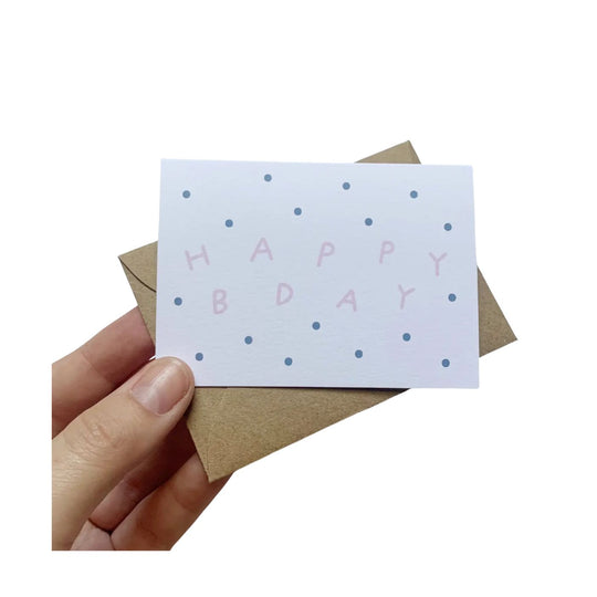 Tiny Enclosure Card - Happy Bday by Allie Biddle