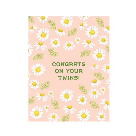 Daisies Twins Greeting Card by Antiquaria