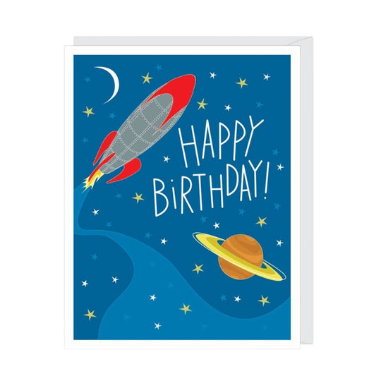 Rocket Birthday Card by Apartment 2 Cards