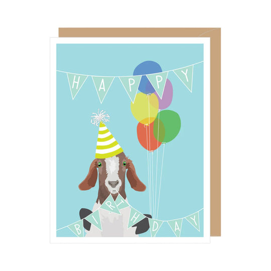 Hungry Goat Birthday Card by Apartment 2 Cards