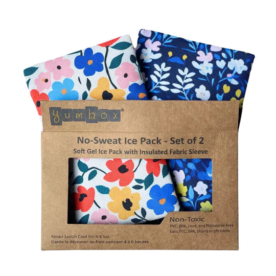 Gel Ice Packs in Fabric Sleeves 2-Pack - Floral Prints by Yumbox