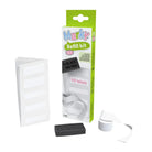 Marky refill kit with ink pad and labels on a white background