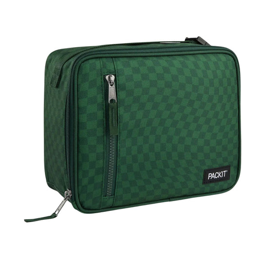 Freezable Classic Lunch Box - Checker Wave Olive by PackIt