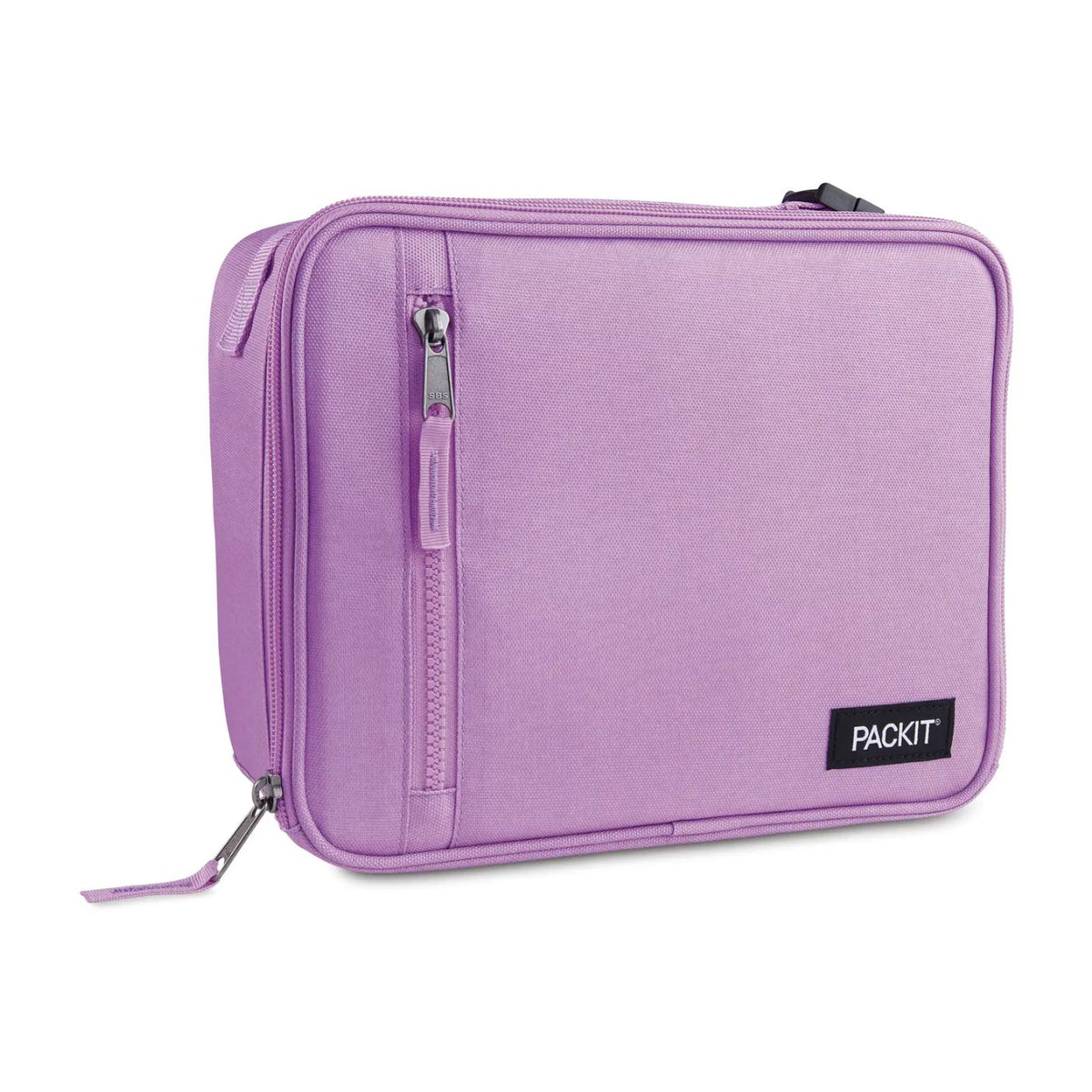 Purple travel organizer with 'Packit' branding on a white background