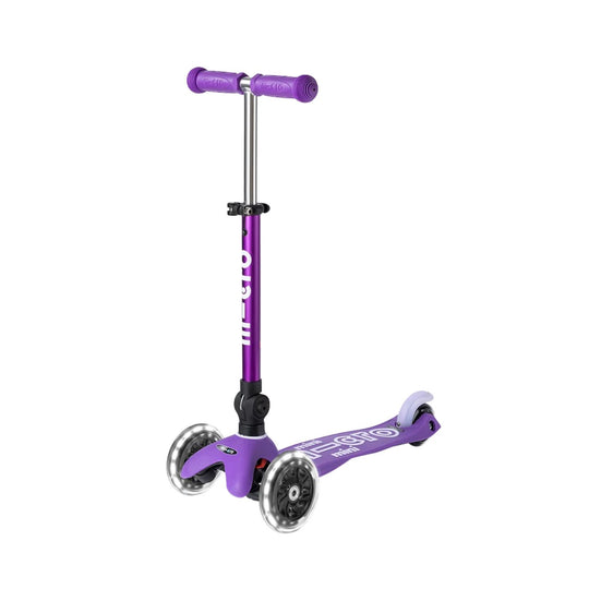 Micro Mini Foldable LED Scooter - Purple by Micro Kickboard