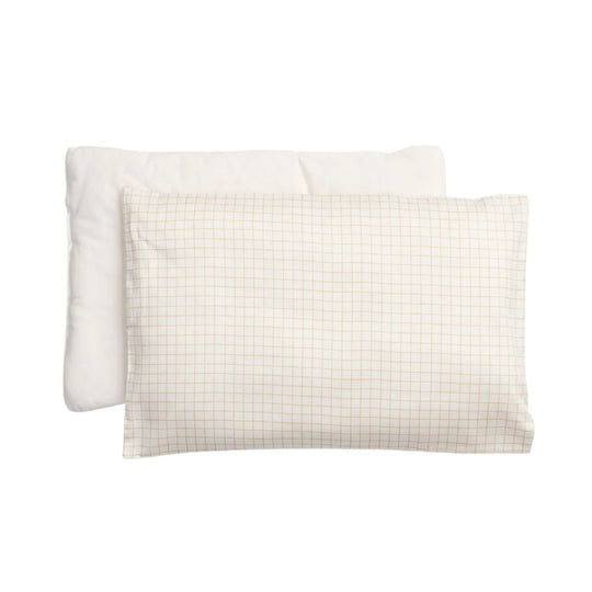 Organic Toddler Pillow and Case - Caramel Grid by Ergopouch