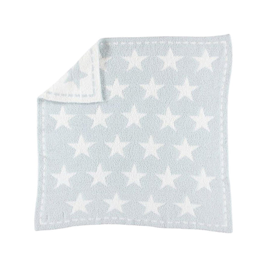 CozyChic Dream Receiving Blanket - Aqua Ice/White/Stars by Barefoot Dreams