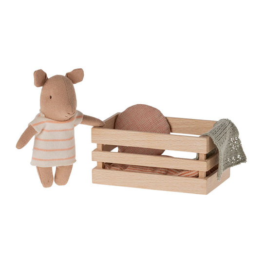 Pig, Baby in Box - Girl by Maileg