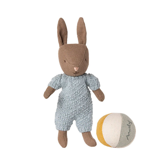 Rabbit Set, Micro - Brown - Blue by Maileg