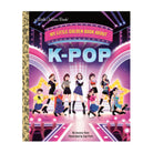 Book cover of 'My Little Golden Book About K-POP' with illustrations of K-POP performers on a vibrant stage background.