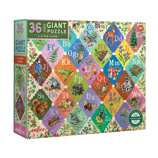 36-Piece Giant Puzzle - A is for Acorn by Eeboo