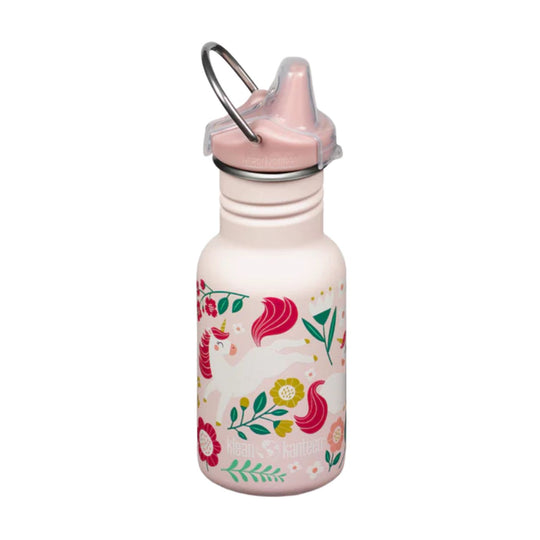Kids Classic Narrow 12oz (with Sippy Cap) - Leaping Unicorns by Klean Kanteen