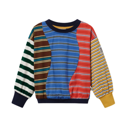 Patchwork Stripe Lightweight Sweatshirt by Goldie + Ace