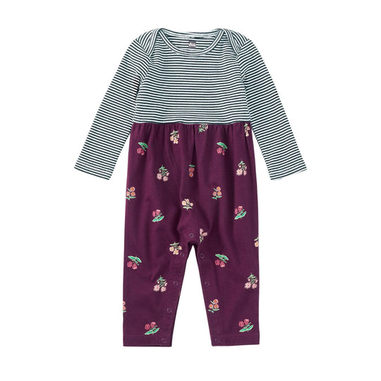 Print Mix Baby Romper - Midnight Posy by Tea Collection