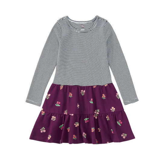 Tiered Skirted Twirl Dress - Midnight Posy by Tea Collection