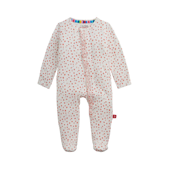 Apple Blossom Modal Magnetic Ruffle Footie by Magnetic Me