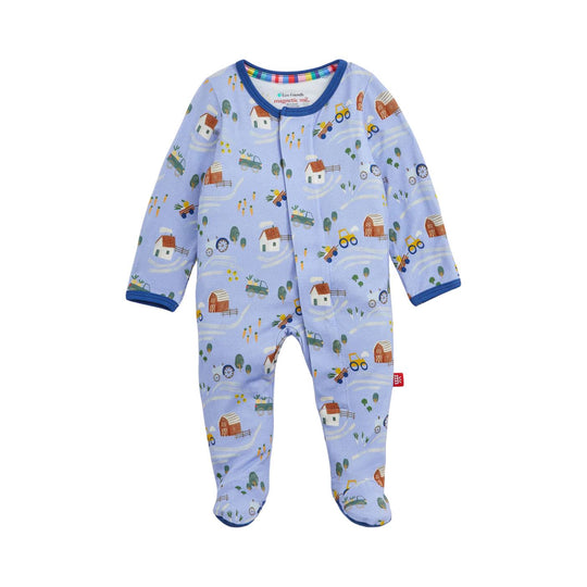 Farm to Cradle Modal Magnetic Footie by Magnetic Me