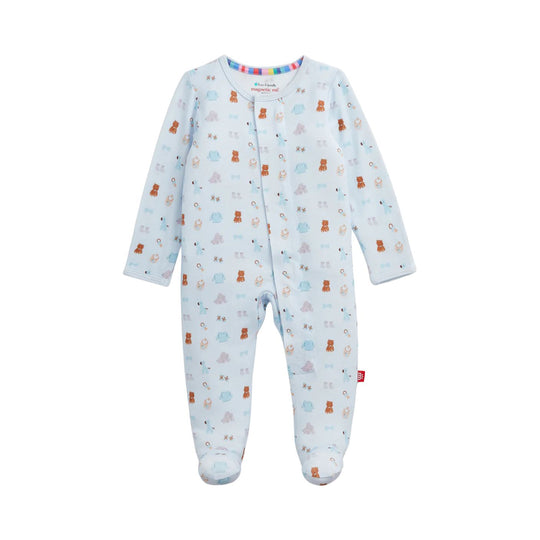 Nursery Nostalgia Blue Modal Magnetic Footie by Magnetic Me
