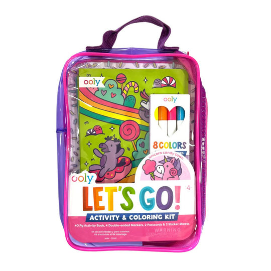 Let's Go!: Activity & Coloring Kit - Unicorn Candy Town by OOLY
