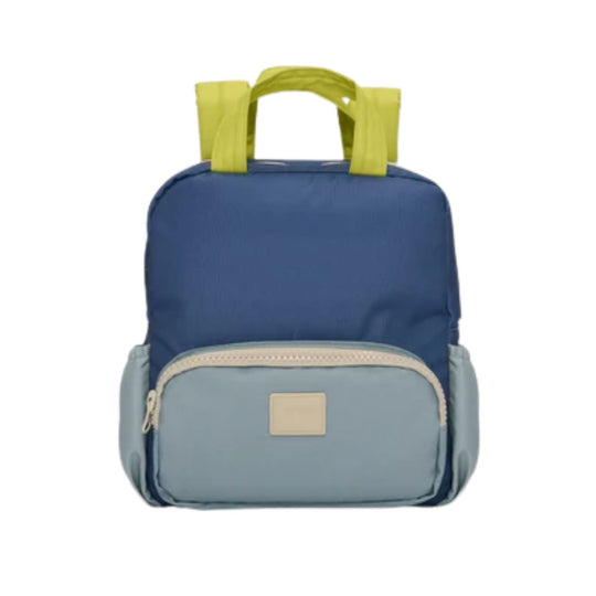 Mini Oxford Backpack - Mystic Blue/Mirage/Lime by 7AM Enfant