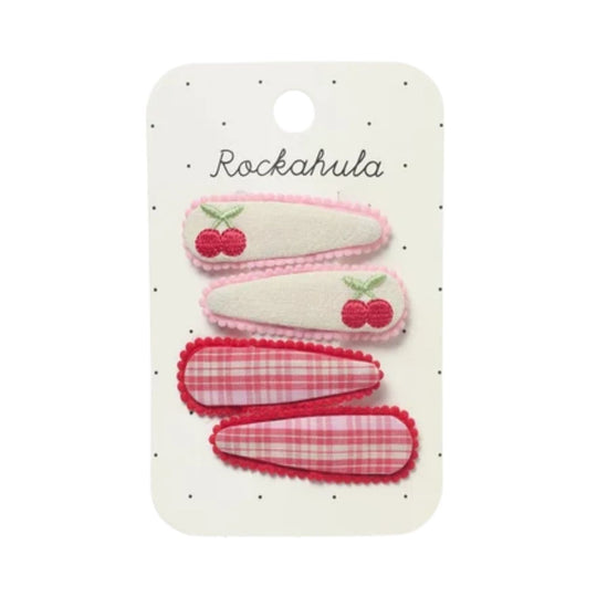 Cherry Dreams Fabric Clip Set by Rockahula Kids
