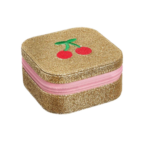 Cherry Dreams Glitter Square Jewellery Box by Rockahula Kids