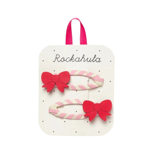 Cutesy Bow Stripy Clips by Rockahula Kids