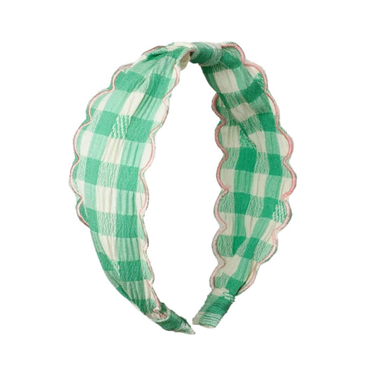 Gertie Gingham Scalloped Headband by Rockahula Kids