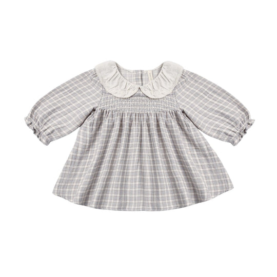 Callie Dress - Blue Gingham by Quincy Mae