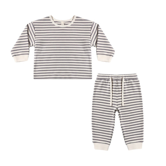 Cozy Set - Slate Stripe by Quincy Mae