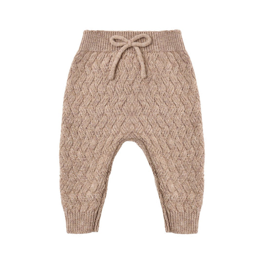 Knit Pant - Heathered Almond by Quincy Mae