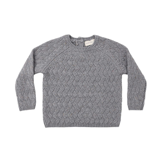Knit Sweater - Heathered Slate by Quincy Mae