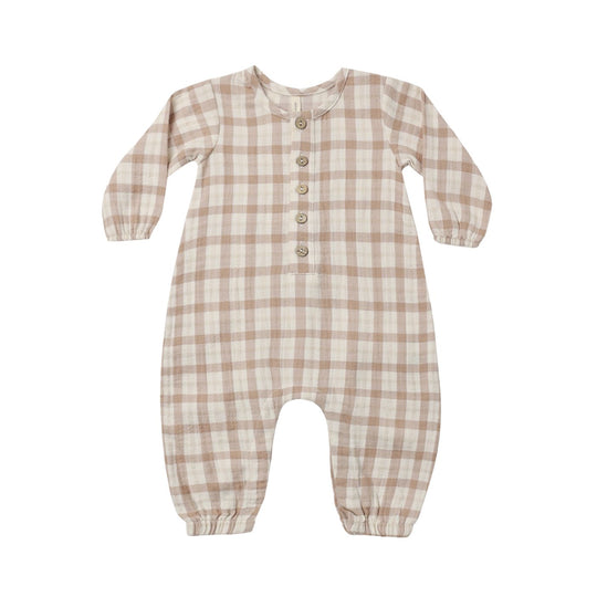 Woven Jumpsuit - Rustic Plaid by Quincy Mae